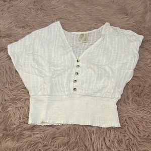 Fabric white small blouse never been worn before